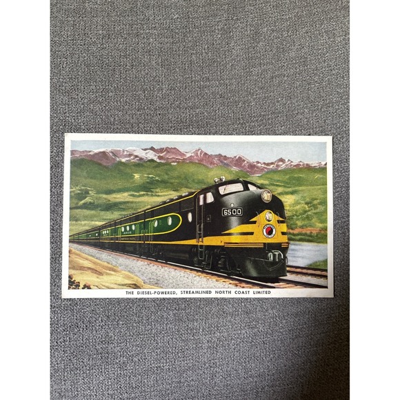 Other - Vintage Northern Pacific North Coast Limited Diesel Train 6500 Postcard Scenic